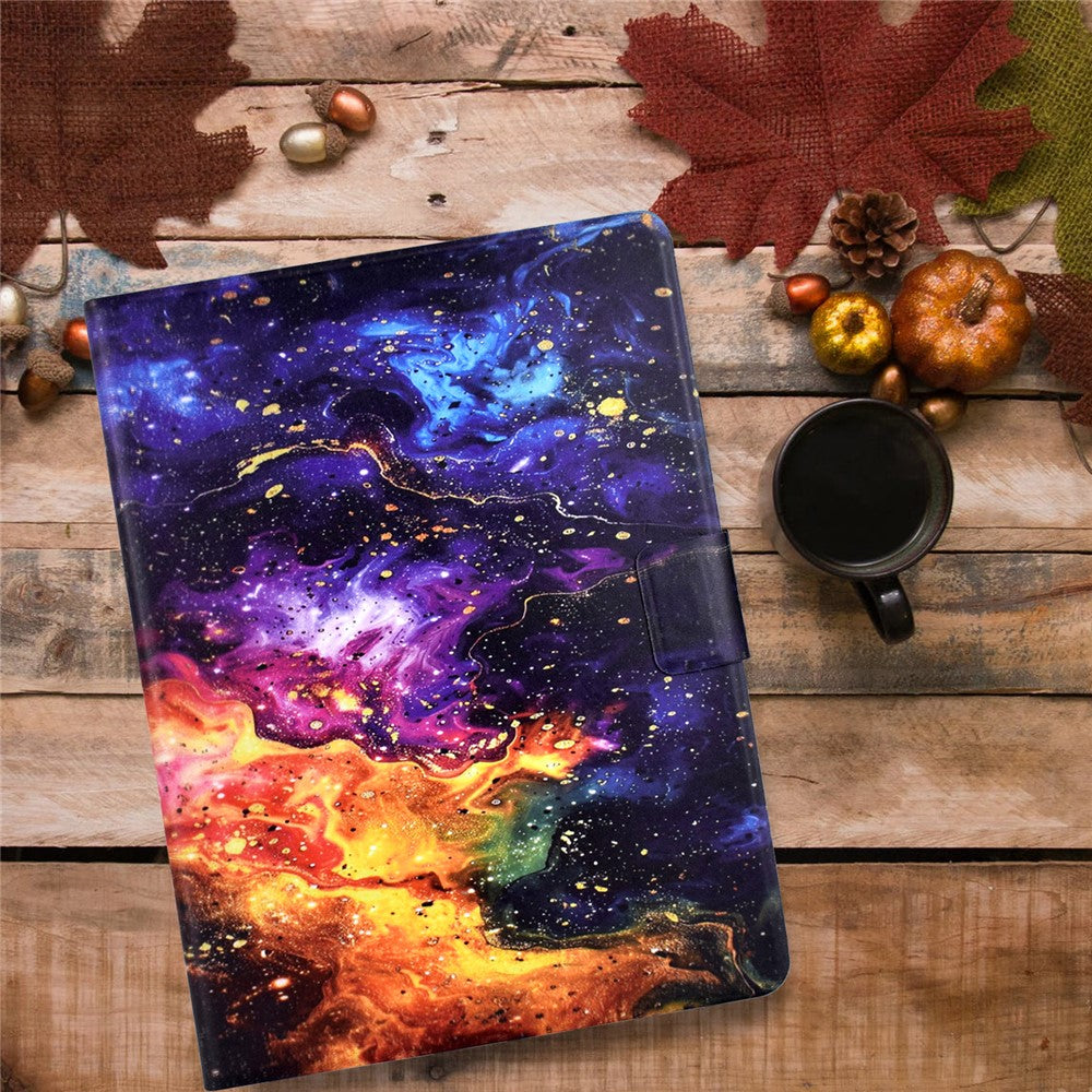 For Lenovo Xiaoxin Pad 11 2025 Case Card Holder Pattern Print Leather Cover - Nebula