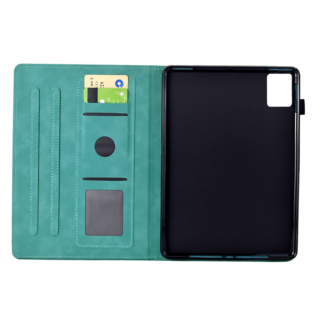 For Lenovo Xiaoxin Pad 11 2025 Case Cats Imprinted PU Leather Card Slots Tablet Cover - Baby Blue