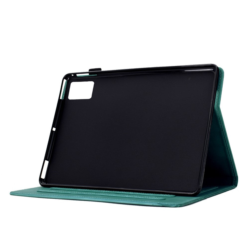 For Lenovo Xiaoxin Pad 11 2025 Case Cats Imprinted PU Leather Card Slots Tablet Cover - Baby Blue
