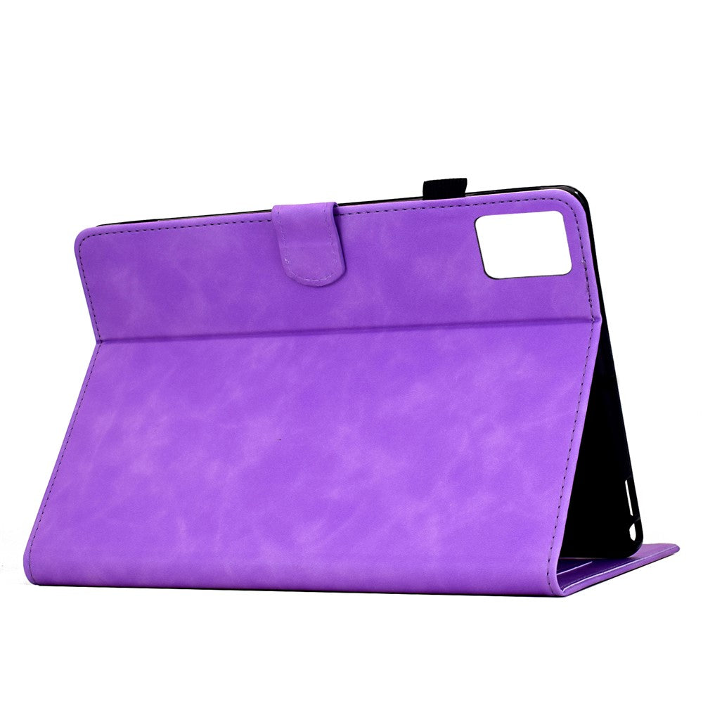 For Lenovo Xiaoxin Pad 11 2025 Case Mandala Imprinted Leather Tablet Cover with Card Slots - Purple