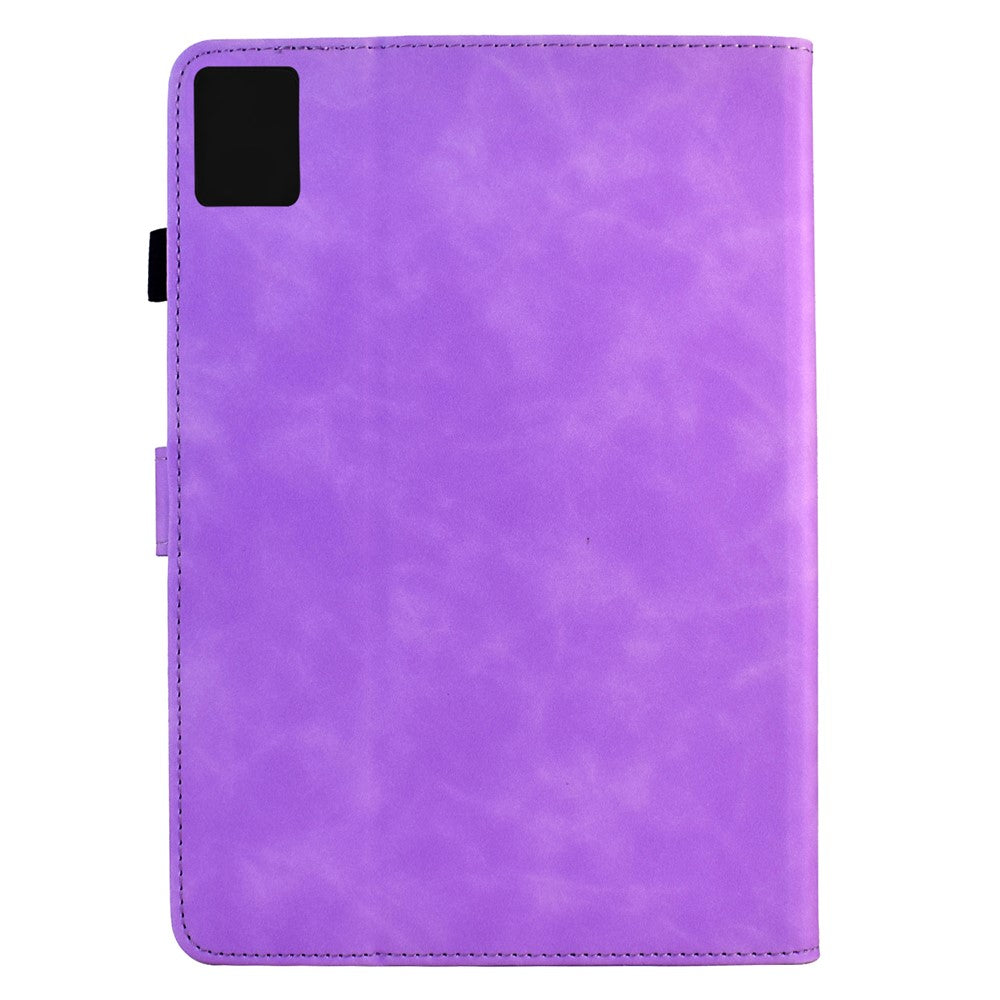 For Lenovo Xiaoxin Pad 11 2025 Case Mandala Imprinted Leather Tablet Cover with Card Slots - Purple
