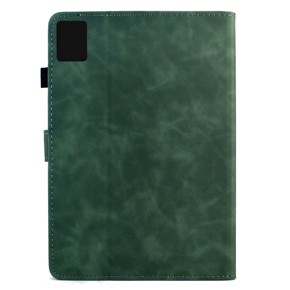For Lenovo Xiaoxin Pad 11 2025 Case Mandala Imprinted Leather Tablet Cover with Card Slots - Green