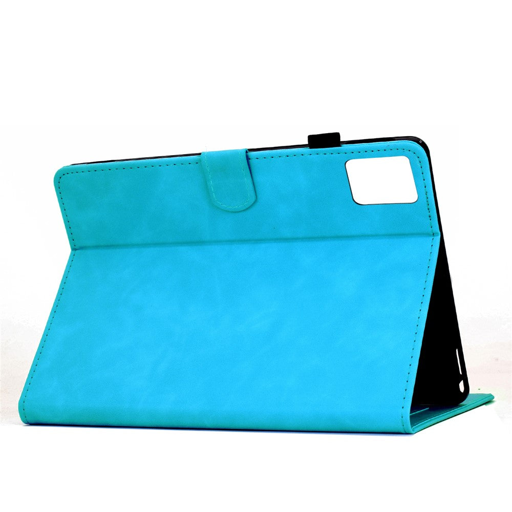For Lenovo Xiaoxin Pad 11 2025 Case Mandala Imprinted Leather Tablet Cover with Card Slots - Sky Blue