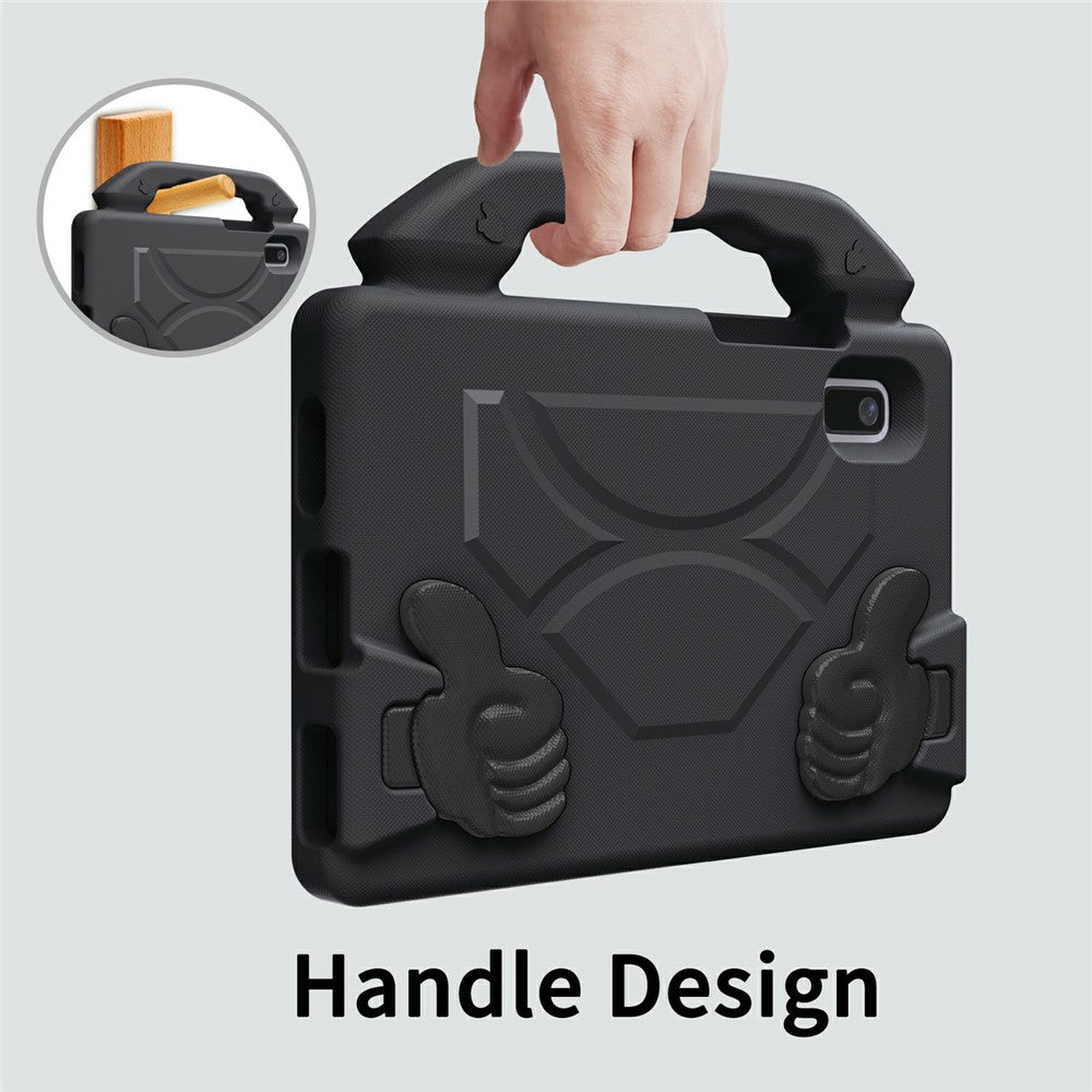 For Lenovo Tab M9 Case Ultra-Soft EVA Thumb Kickstand Tablet Cover - Black