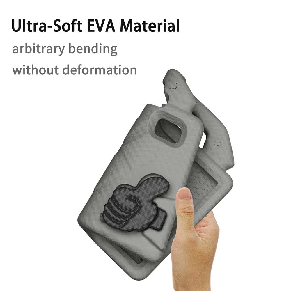 For Lenovo Tab M9 Case Ultra-Soft EVA Thumb Kickstand Tablet Cover - Grey