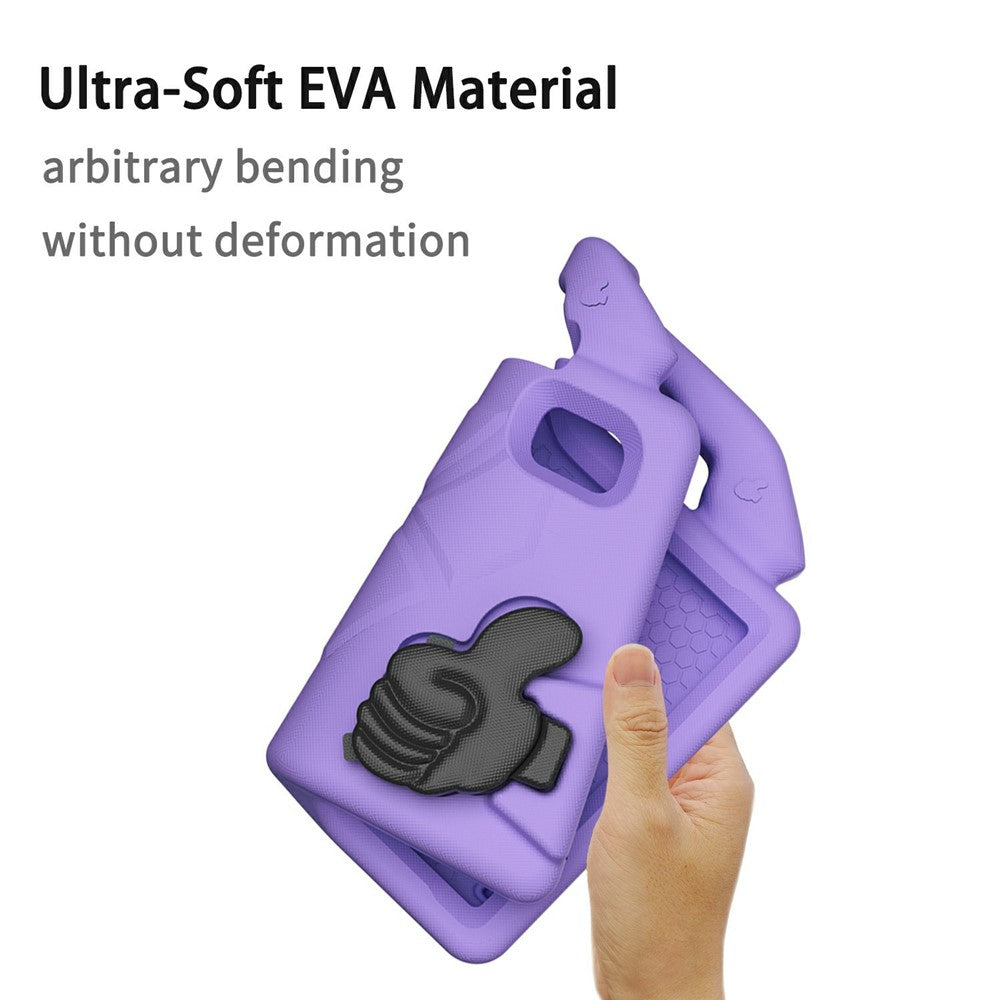For Lenovo Tab M9 Case Ultra-Soft EVA Thumb Kickstand Tablet Cover - Purple