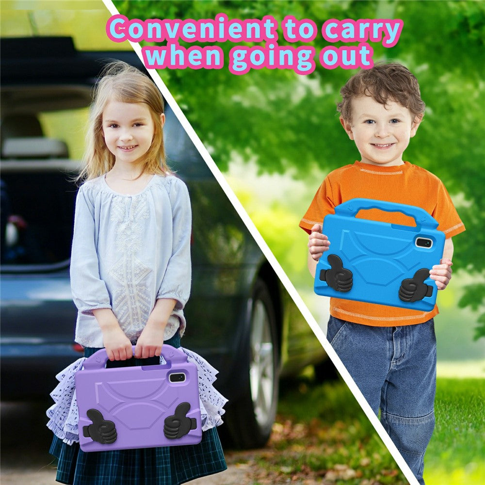 For Lenovo Tab M9 Case Ultra-Soft EVA Thumb Kickstand Tablet Cover - Purple