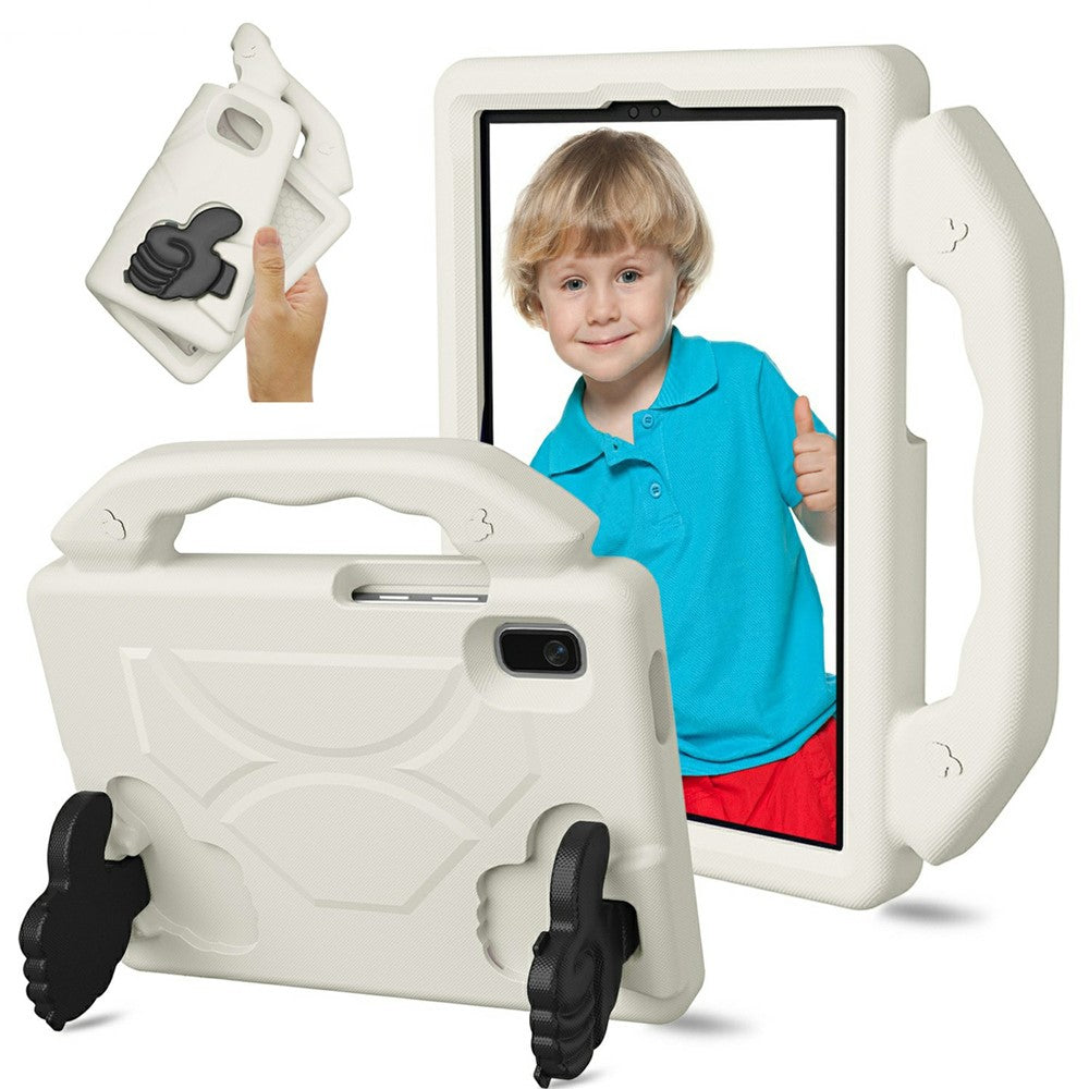 For Lenovo Tab M9 Case Ultra-Soft EVA Thumb Kickstand Tablet Cover - White