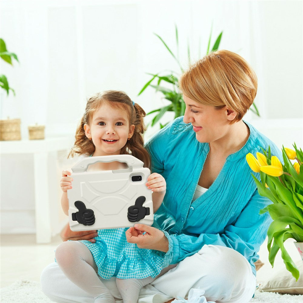 For Lenovo Tab M9 Case Ultra-Soft EVA Thumb Kickstand Tablet Cover - White