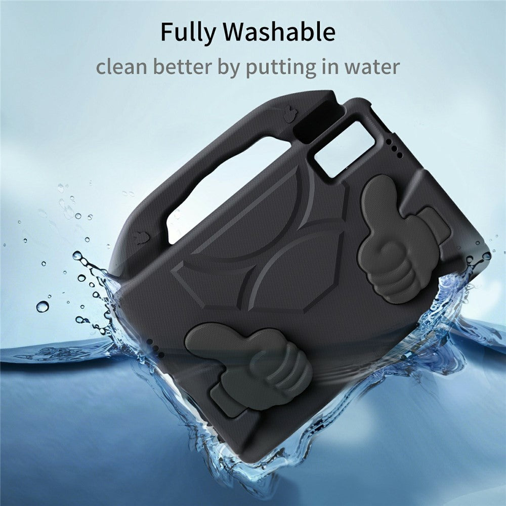 Ultra-Soft EVA Case For Lenovo Tab M10 Plus (3rd Gen) / Tab M10 5G / K10 Pro / Xiaomi Redmi Pad Thumb Kickstand Tablet Cover - Black