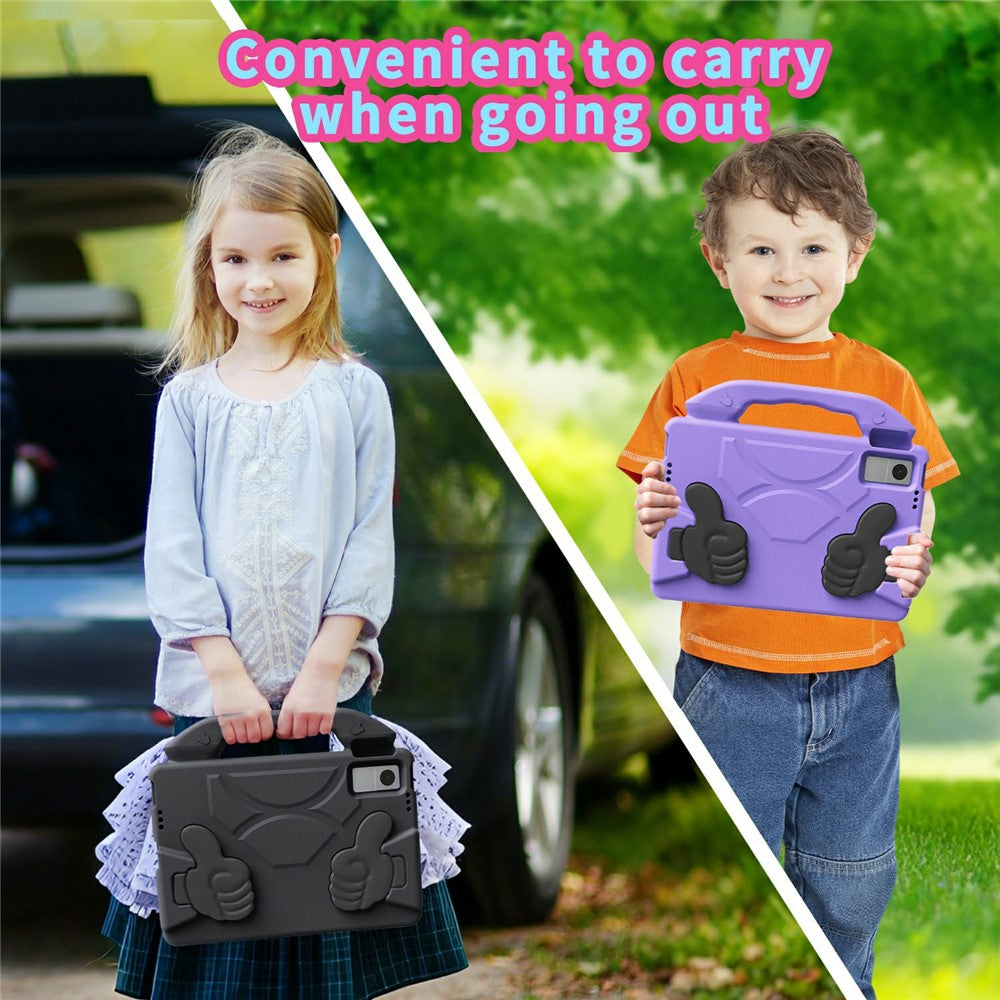 Ultra-Soft EVA Case For Lenovo Tab M10 Plus (3rd Gen) / Tab M10 5G / K10 Pro / Xiaomi Redmi Pad Thumb Kickstand Tablet Cover - Black