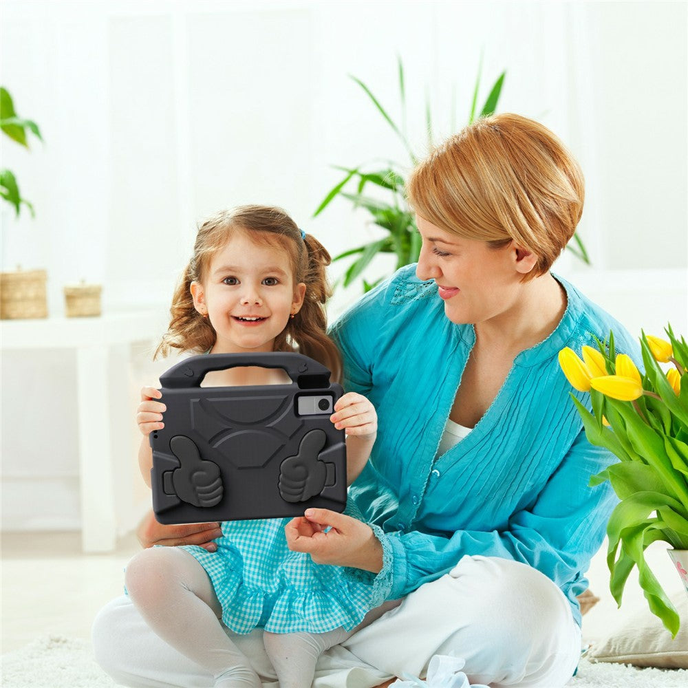 Ultra-Soft EVA Case For Lenovo Tab M10 Plus (3rd Gen) / Tab M10 5G / K10 Pro / Xiaomi Redmi Pad Thumb Kickstand Tablet Cover - Black