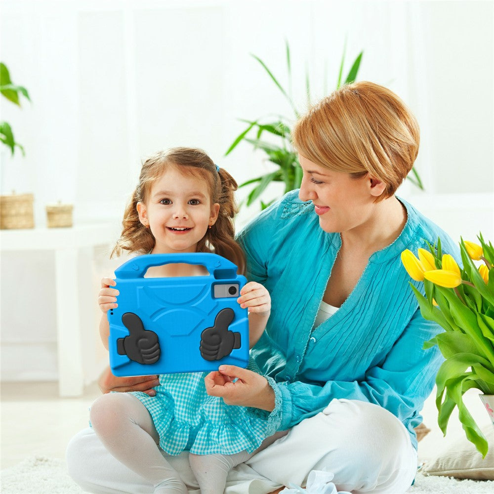 Ultra-Soft EVA Case For Lenovo Tab M10 Plus (3rd Gen) / Tab M10 5G / K10 Pro / Xiaomi Redmi Pad Thumb Kickstand Tablet Cover - Blue