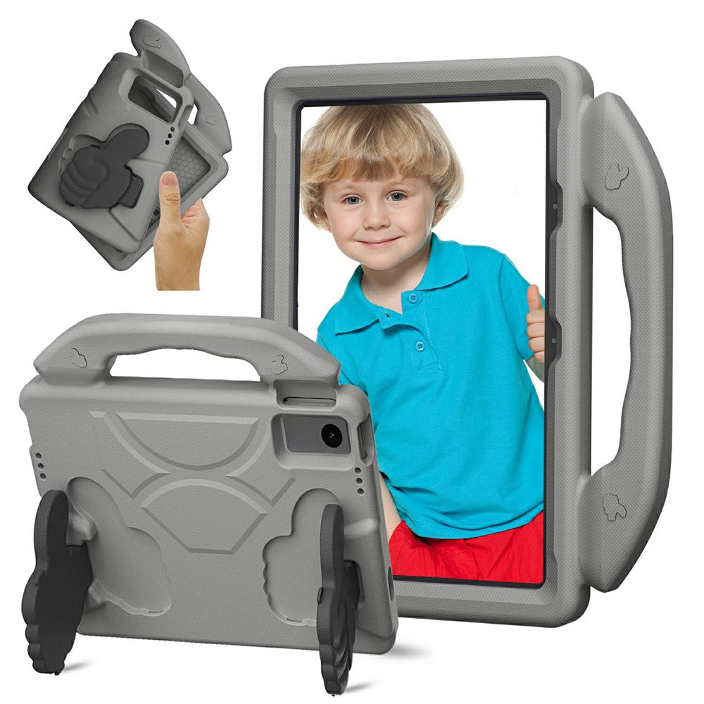 Ultra-Soft EVA Case For Lenovo Tab M10 Plus (3rd Gen) / Tab M10 5G / K10 Pro / Xiaomi Redmi Pad Thumb Kickstand Tablet Cover - Grey