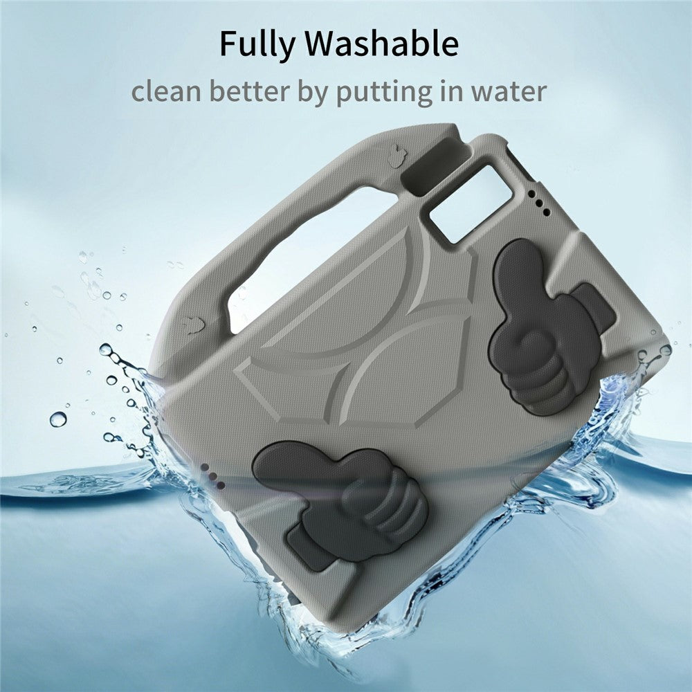 Ultra-Soft EVA Case For Lenovo Tab M10 Plus (3rd Gen) / Tab M10 5G / K10 Pro / Xiaomi Redmi Pad Thumb Kickstand Tablet Cover - Grey