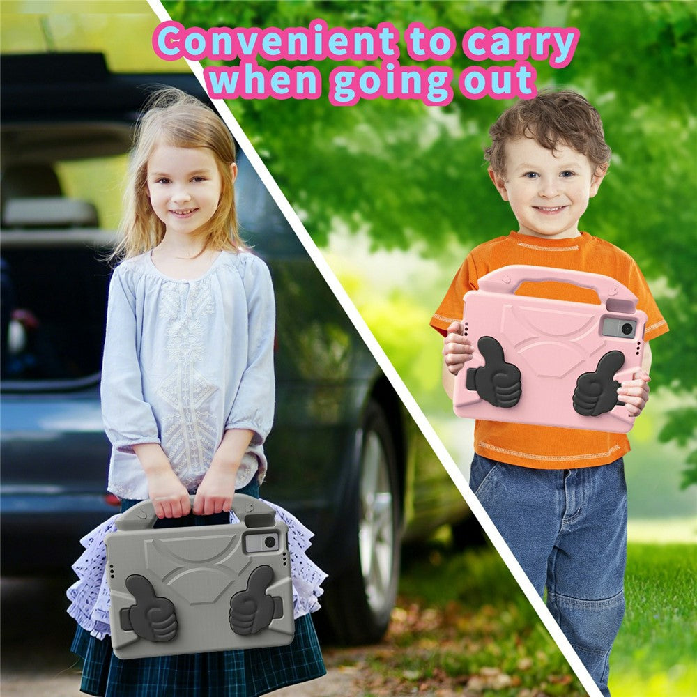 Ultra-Soft EVA Case For Lenovo Tab M10 Plus (3rd Gen) / Tab M10 5G / K10 Pro / Xiaomi Redmi Pad Thumb Kickstand Tablet Cover - Grey