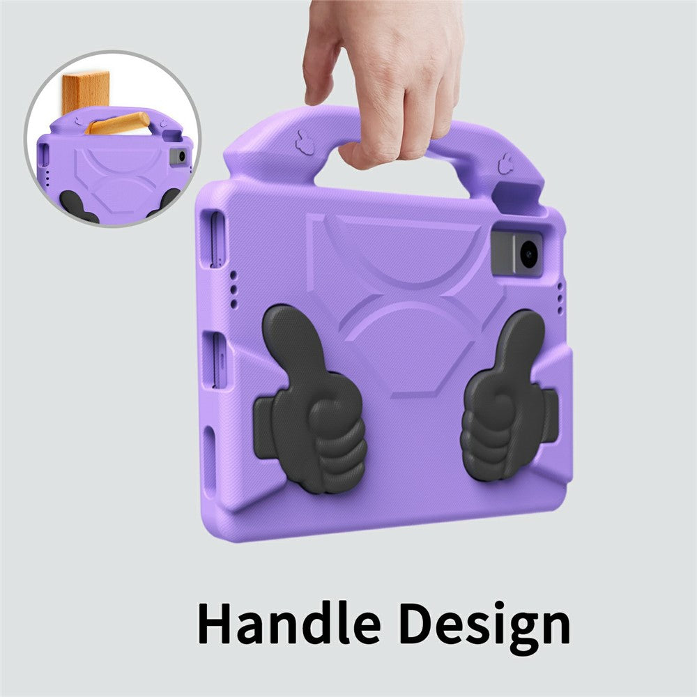 Ultra-Soft EVA Case For Lenovo Tab M10 Plus (3rd Gen) / Tab M10 5G / K10 Pro / Xiaomi Redmi Pad Thumb Kickstand Tablet Cover - Purple