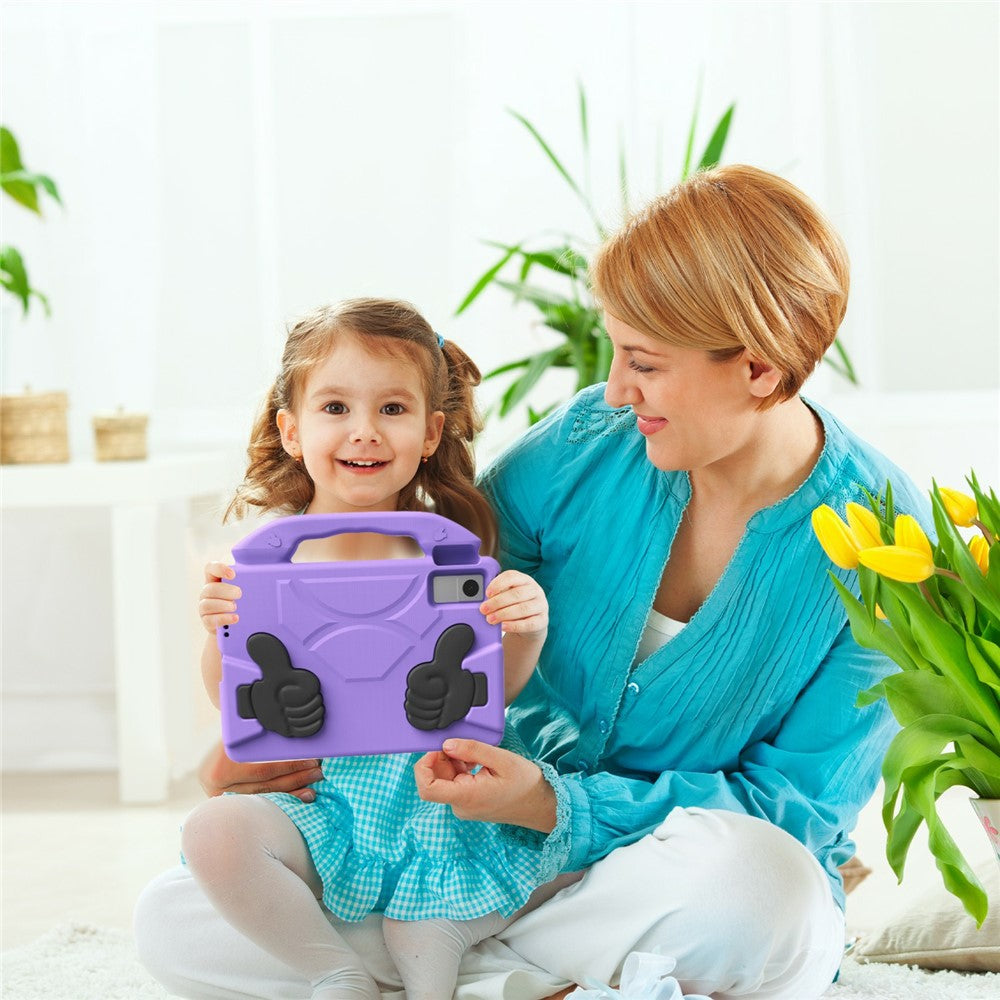 Ultra-Soft EVA Case For Lenovo Tab M10 Plus (3rd Gen) / Tab M10 5G / K10 Pro / Xiaomi Redmi Pad Thumb Kickstand Tablet Cover - Purple