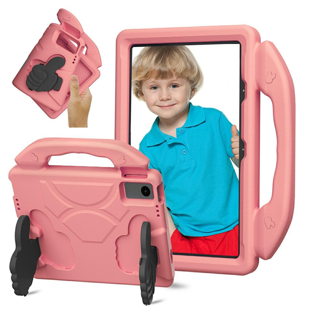 Ultra-Soft EVA Case For Lenovo Tab M10 Plus (3rd Gen) / Tab M10 5G / K10 Pro / Xiaomi Redmi Pad Thumb Kickstand Tablet Cover - Deep Pink