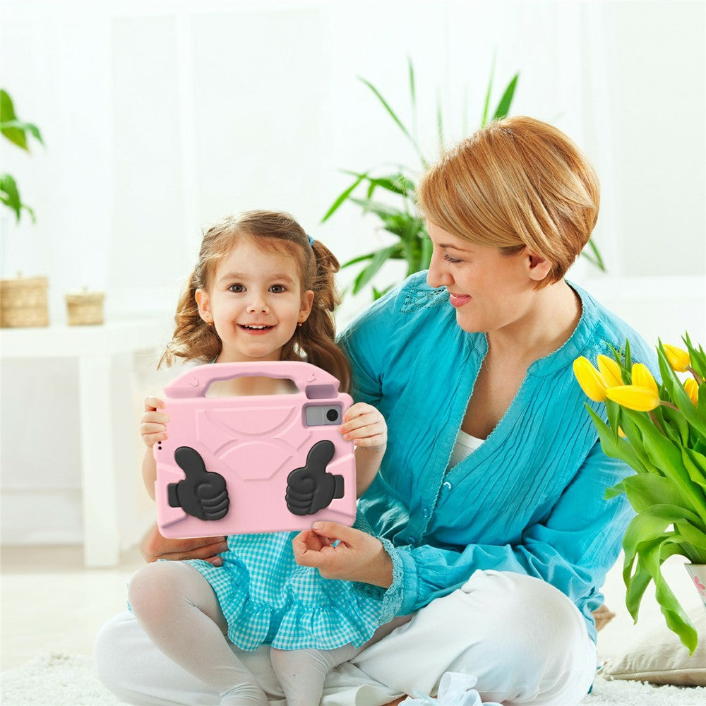 Ultra-Soft EVA Case For Lenovo Tab M10 Plus (3rd Gen) / Tab M10 5G / K10 Pro / Xiaomi Redmi Pad Thumb Kickstand Tablet Cover - Pink