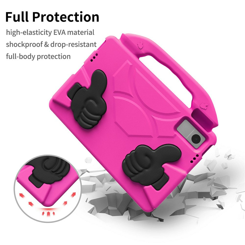 Ultra-Soft EVA Case For Lenovo Tab M10 Plus (3rd Gen) / Tab M10 5G / K10 Pro / Xiaomi Redmi Pad Thumb Kickstand Tablet Cover - Rose