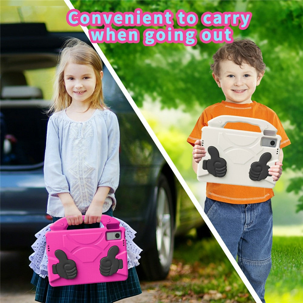 Ultra-Soft EVA Case For Lenovo Tab M10 Plus (3rd Gen) / Tab M10 5G / K10 Pro / Xiaomi Redmi Pad Thumb Kickstand Tablet Cover - Rose