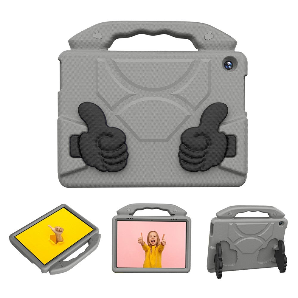 For Lenovo Tab M10 TB-X605F / TB-X505 Case Ultra-Soft EVA Thumb Kickstand Tablet Cover - Grey