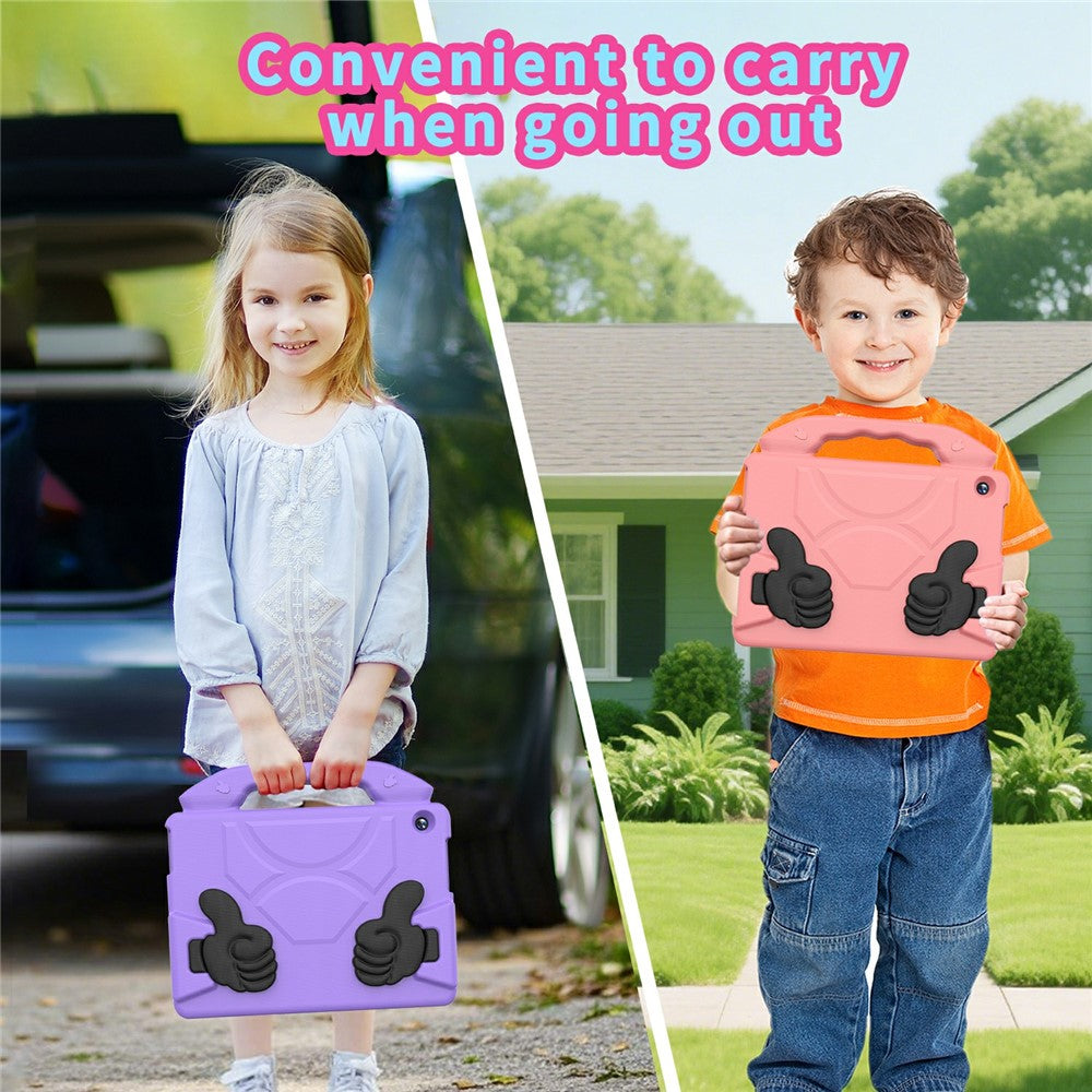 For Lenovo Tab M10 TB-X605F / TB-X505 Case Ultra-Soft EVA Thumb Kickstand Tablet Cover - Purple