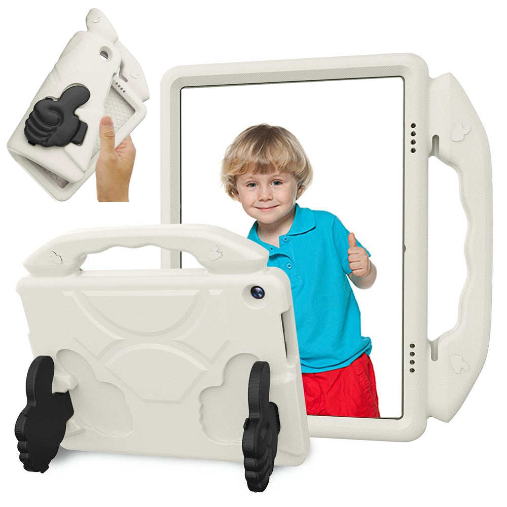 For Lenovo Tab M10 TB-X605F / TB-X505 Case Ultra-Soft EVA Thumb Kickstand Tablet Cover - White