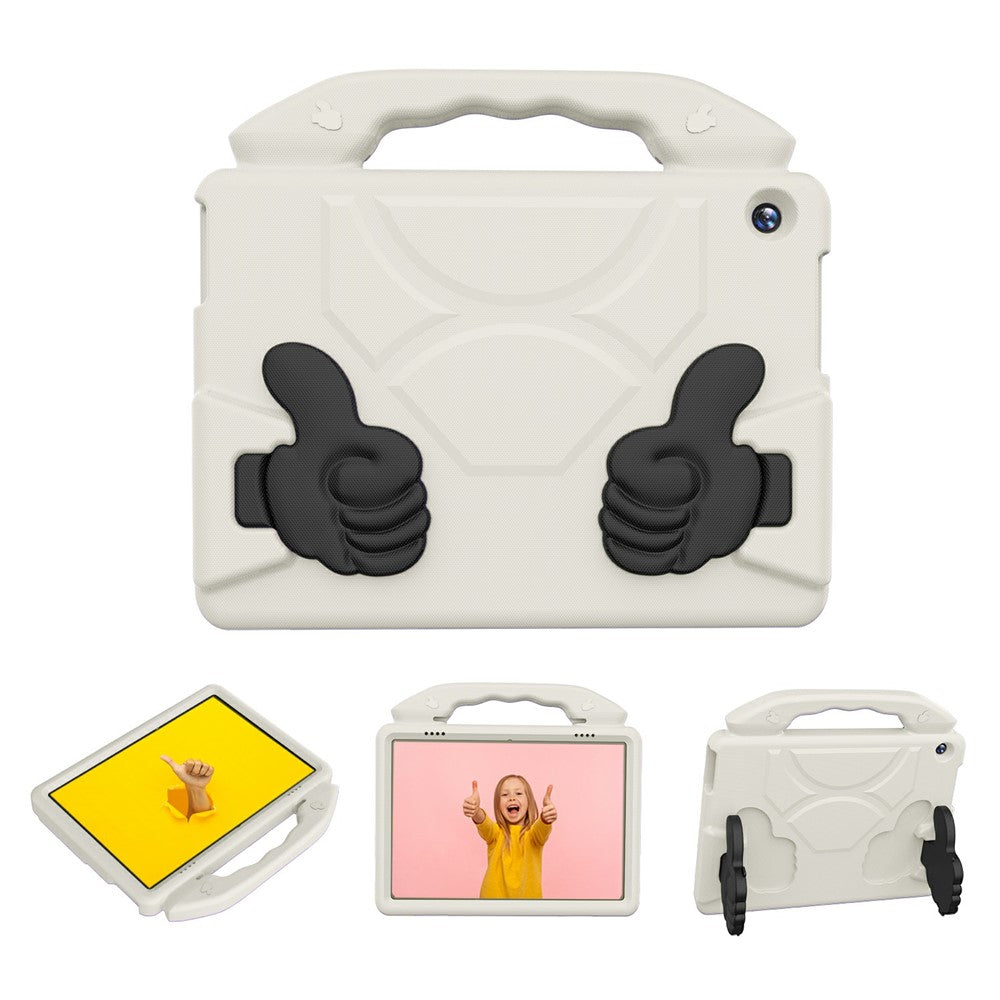 For Lenovo Tab M10 TB-X605F / TB-X505 Case Ultra-Soft EVA Thumb Kickstand Tablet Cover - White