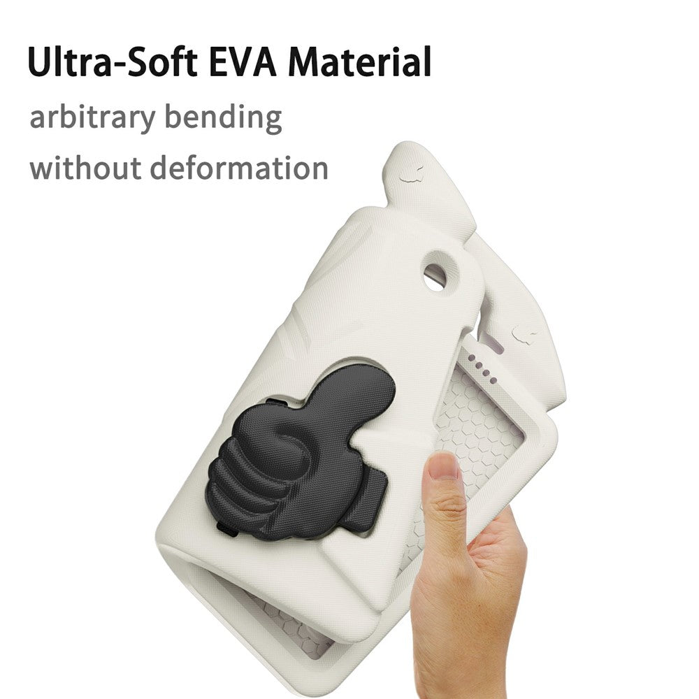 For Lenovo Tab M10 TB-X605F / TB-X505 Case Ultra-Soft EVA Thumb Kickstand Tablet Cover - White