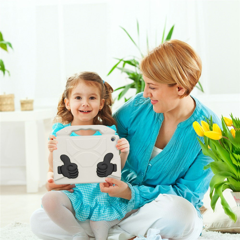 For Lenovo Tab M10 TB-X605F / TB-X505 Case Ultra-Soft EVA Thumb Kickstand Tablet Cover - White