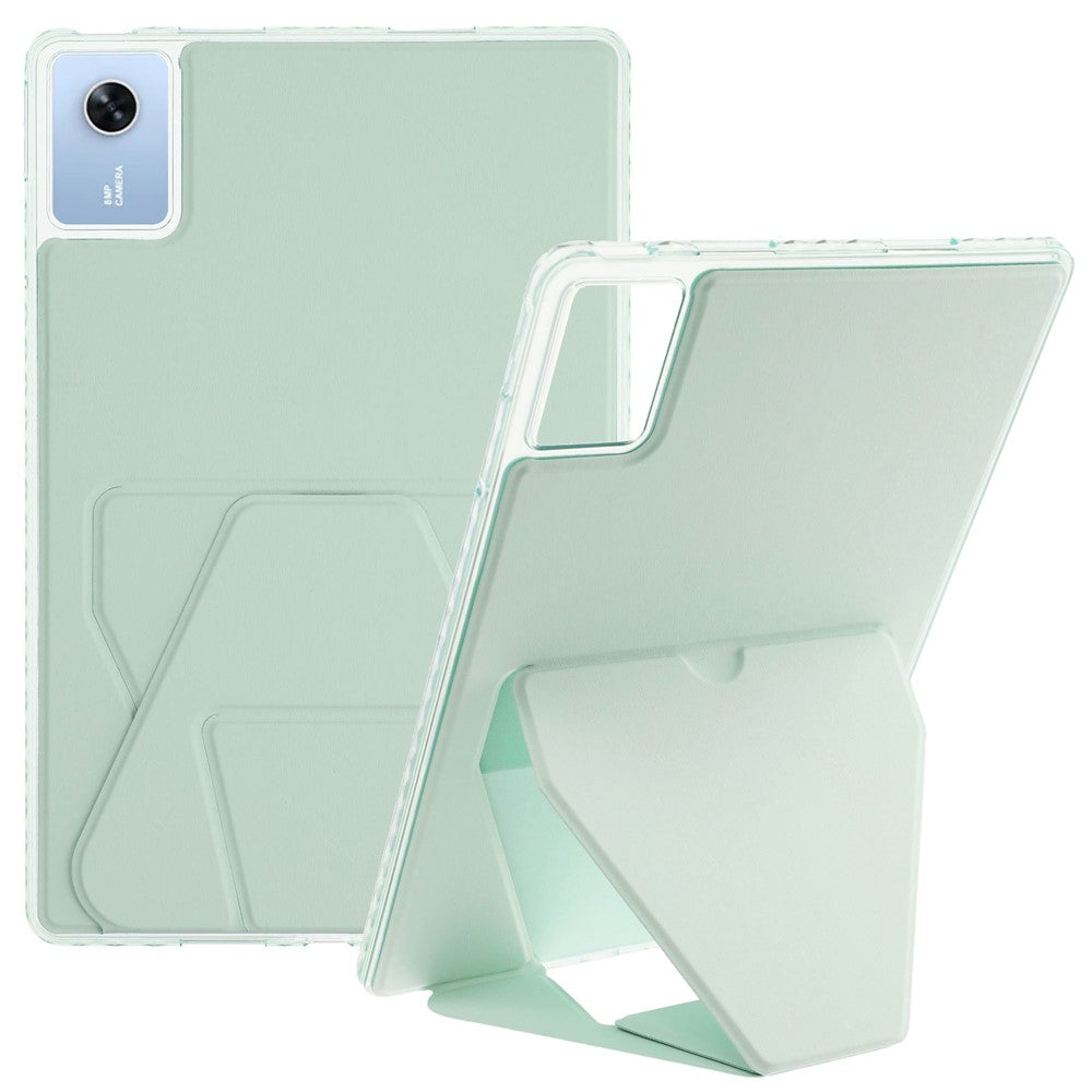 For Lenovo Xiaoxin Pad 11 2025  /  Idea Tab (TB336ZU  /  TB336FU) Case TPU PU Leather Kickstand Tablet Cover - Green