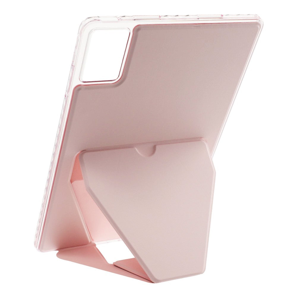 For Lenovo Xiaoxin Pad 11 2025  /  Idea Tab (TB336ZU  /  TB336FU) Case TPU PU Leather Kickstand Tablet Cover - Pink