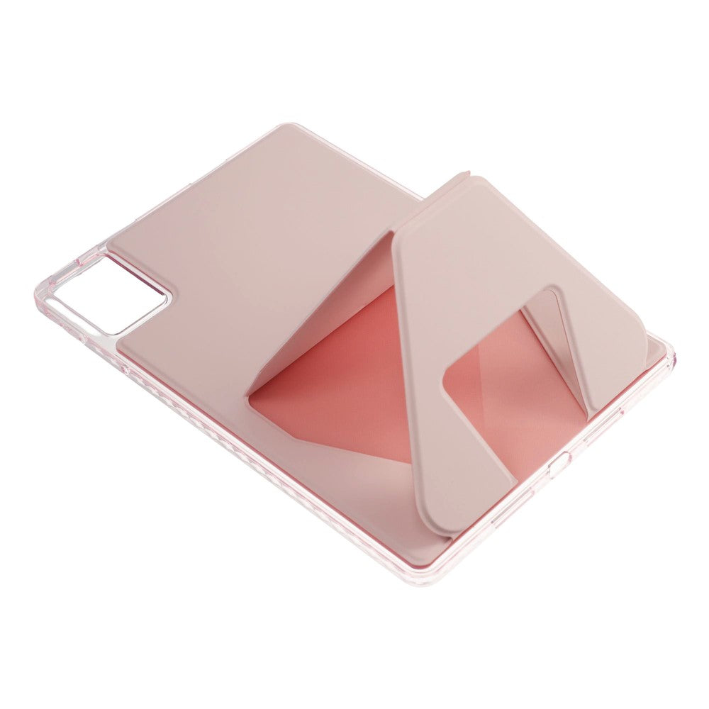 For Lenovo Xiaoxin Pad 11 2025  /  Idea Tab (TB336ZU  /  TB336FU) Case TPU PU Leather Kickstand Tablet Cover - Pink