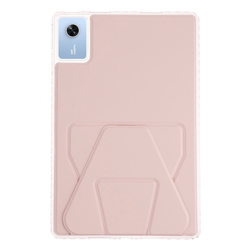 For Lenovo Xiaoxin Pad 11 2025  /  Idea Tab (TB336ZU  /  TB336FU) Case TPU PU Leather Kickstand Tablet Cover - Pink