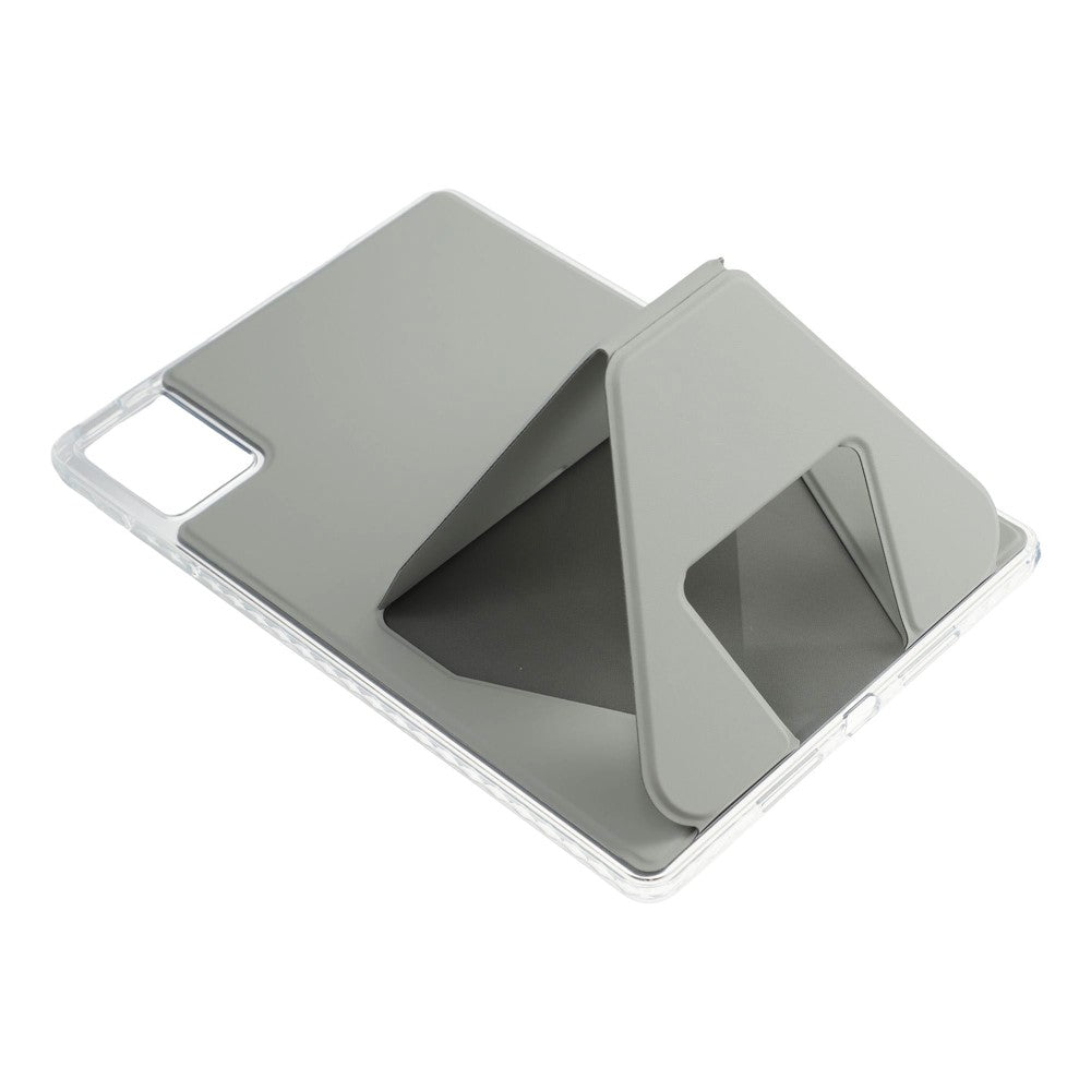 For Lenovo Xiaoxin Pad 11 2025  /  Idea Tab (TB336ZU  /  TB336FU) Case TPU PU Leather Kickstand Tablet Cover - Grey