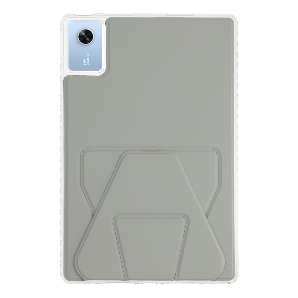 For Lenovo Xiaoxin Pad 11 2025  /  Idea Tab (TB336ZU  /  TB336FU) Case TPU PU Leather Kickstand Tablet Cover - Grey