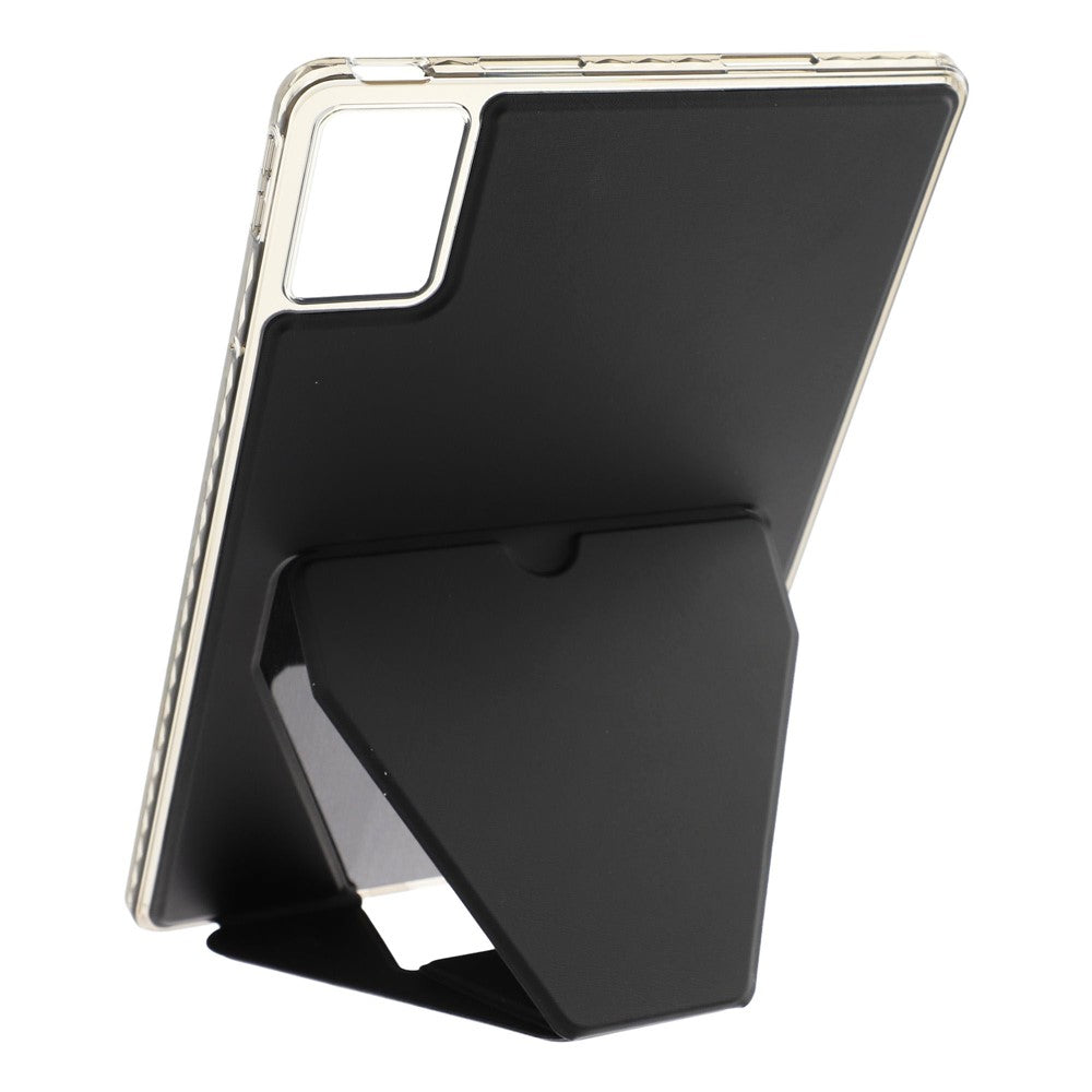 For Lenovo Xiaoxin Pad 11 2025  /  Idea Tab (TB336ZU  /  TB336FU) Case TPU PU Leather Kickstand Tablet Cover - Black
