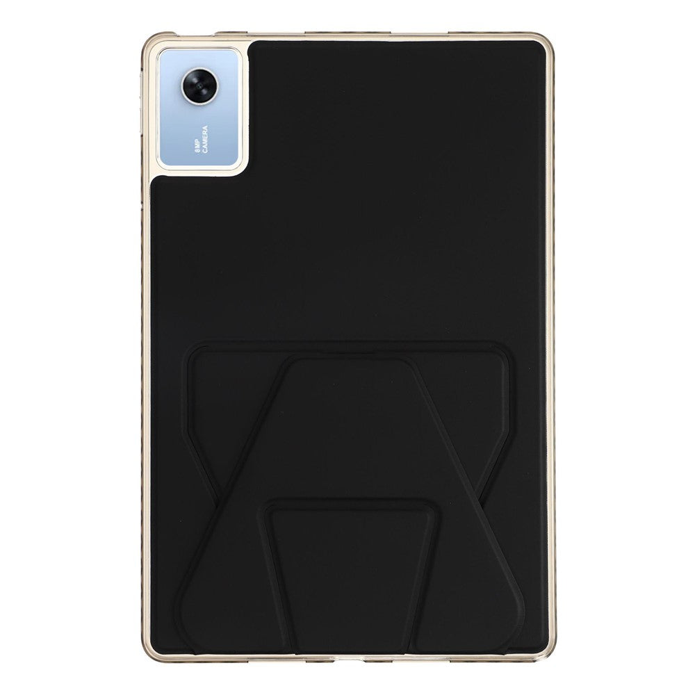 For Lenovo Xiaoxin Pad 11 2025  /  Idea Tab (TB336ZU  /  TB336FU) Case TPU PU Leather Kickstand Tablet Cover - Black