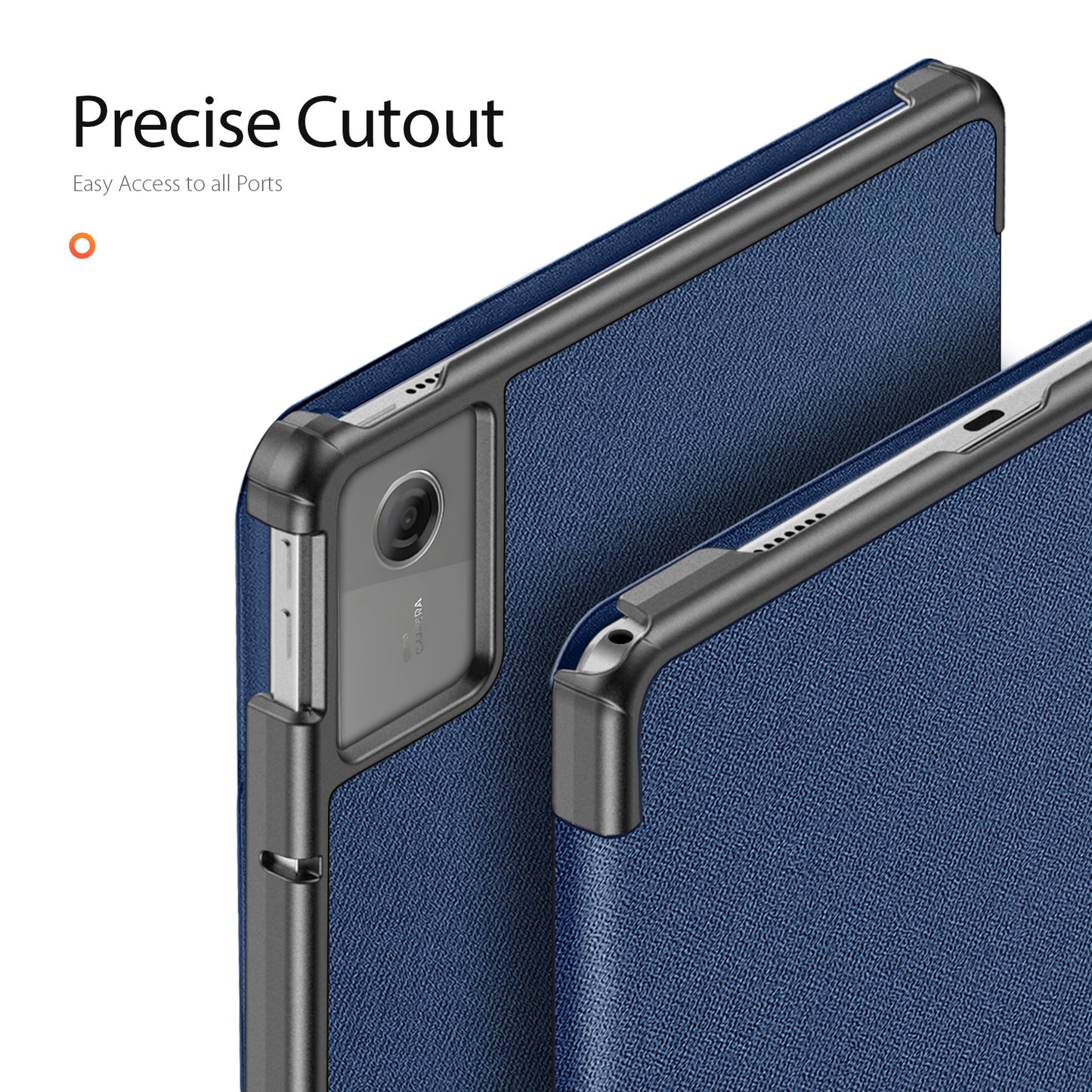 For Lenovo Tab K11 Gen 2 / Lenovo Idea Tab Case DUX DUCIS Domo Series Tri-fold Stand PU Leather Protective Tablet Cover - Blue