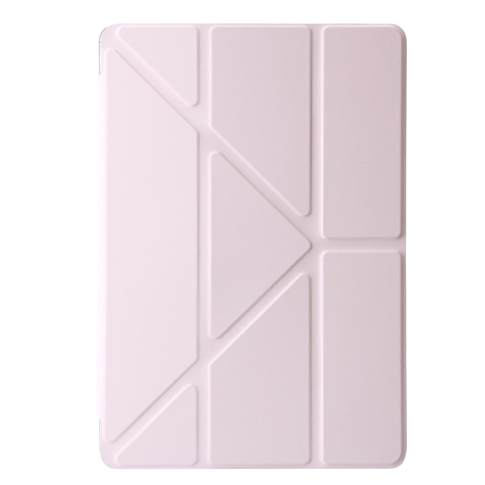 For Lenovo Xiaoxin Pad 11 2025 / Idea Tab (TB336ZU / TB336FU) Case PU Leather Origami Stand Clear Tablet Cover - Pink
