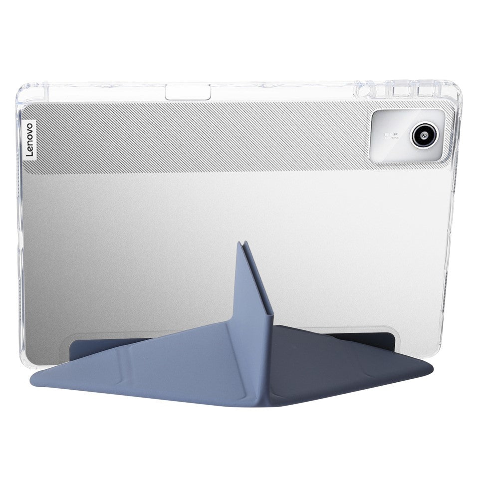 For Lenovo Xiaoxin Pad 11 2025 / Idea Tab (TB336ZU / TB336FU) Case PU Leather Origami Stand Clear Tablet Cover - Lavender Purple