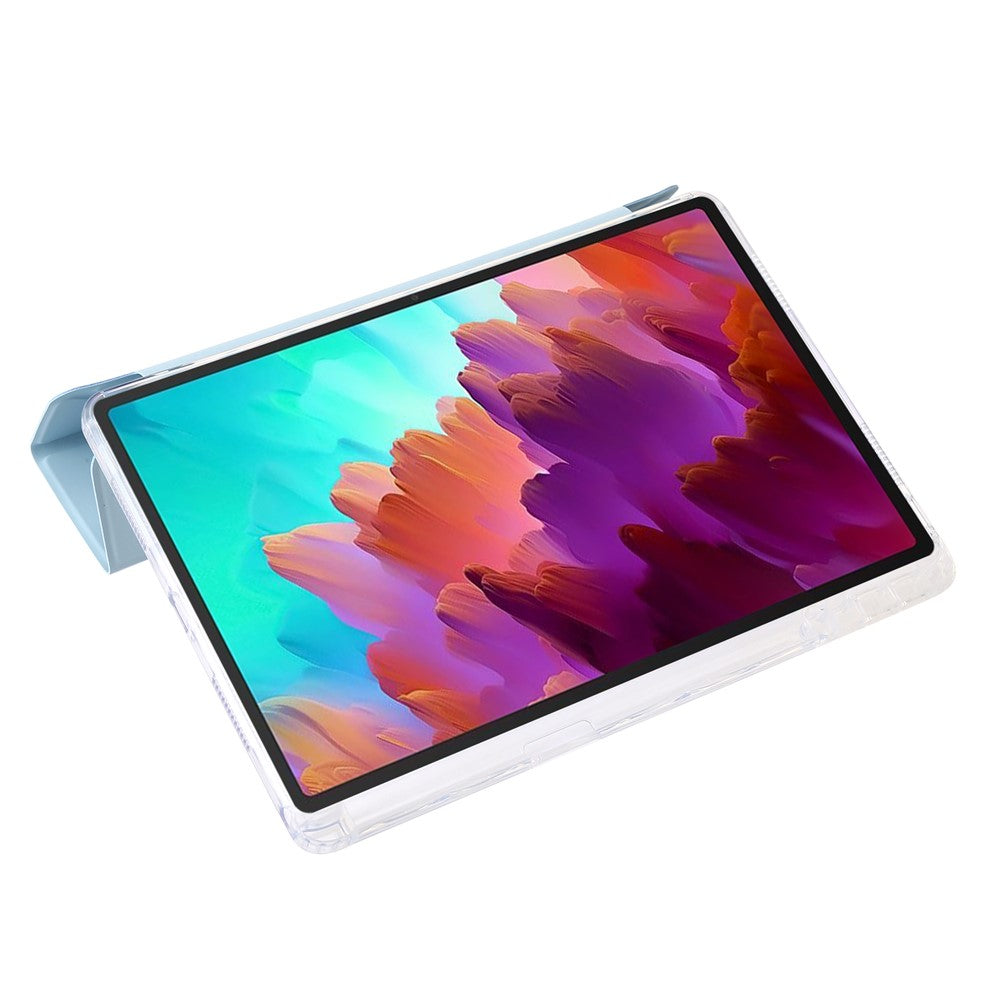 For Lenovo Xiaoxin Pad 11 2025 / Idea Tab (TB336ZU / TB336FU) Case PU Leather Origami Stand Clear Tablet Cover - Baby Blue