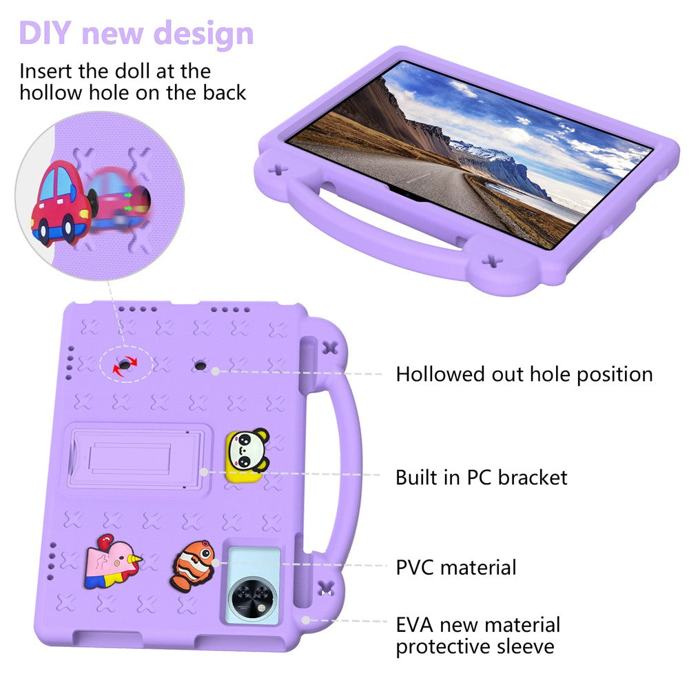 Kids EVA Tablet Case For Lenovo Xiaoxin Pad 2025  /  Tab M11  /  Doogee U11  /  U11 Pro  /  Tab G6  /  G6+  /  Infinix Xpad 20  /  Blackview Tab 9 WiFi - Purple