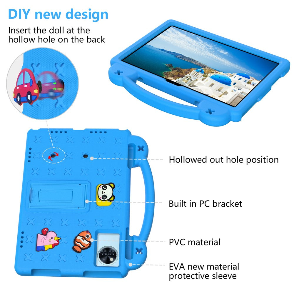 Kids EVA Tablet Case For Lenovo Xiaoxin Pad 2025  /  Tab M11  /  Doogee U11  /  U11 Pro  /  Tab G6  /  G6+  /  Infinix Xpad 20  /  Blackview Tab 9 WiFi - Sky Blue