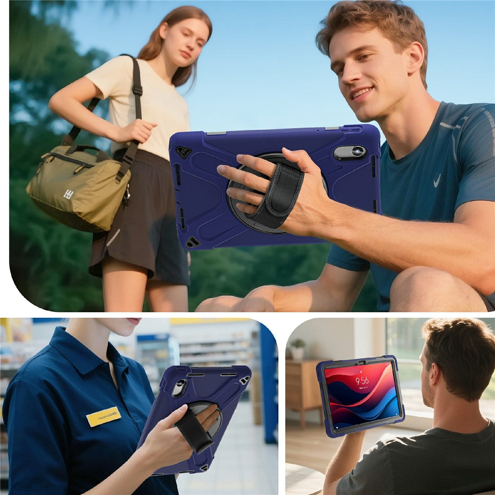 Kickstand Case for Lenovo Pad 11 2025 TB-335FC / 2024 / Tab K11 Gen 2 TB336 / K11 TB-330XU / P11 Gen 2 / M11 TB-330FU 331FC / Zhaoyang K10 with Strap - Navy Blue