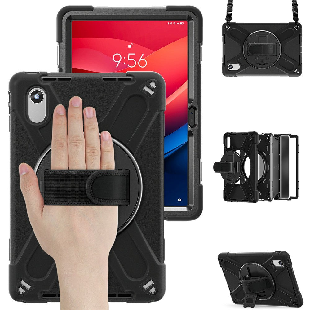 Kickstand Case for Lenovo Pad 11 2025 TB-335FC / 2024 / Tab K11 Gen 2 TB336 / K11 TB-330XU / P11 Gen 2 / M11 TB-330FU 331FC / Zhaoyang K10 with Strap - Black