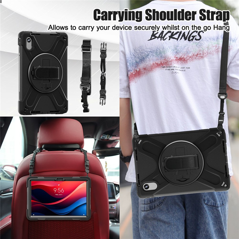 Kickstand Case for Lenovo Pad 11 2025 TB-335FC / 2024 / Tab K11 Gen 2 TB336 / K11 TB-330XU / P11 Gen 2 / M11 TB-330FU 331FC / Zhaoyang K10 with Strap - Black