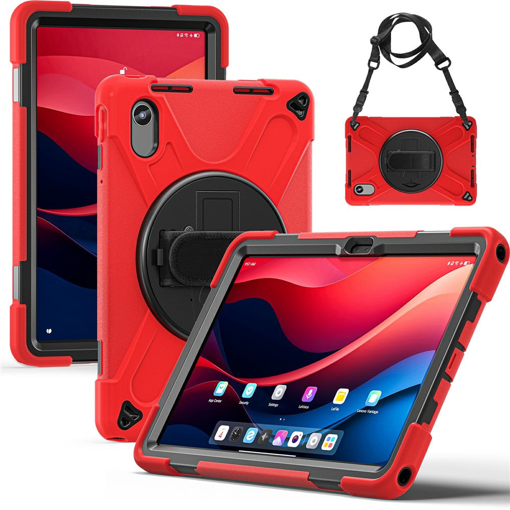 Kickstand Case for Lenovo Pad 11 2025 TB-335FC / 2024 / Tab K11 Gen 2 TB336 / K11 TB-330XU / P11 Gen 2 / M11 TB-330FU 331FC / Zhaoyang K10 with Strap - Red